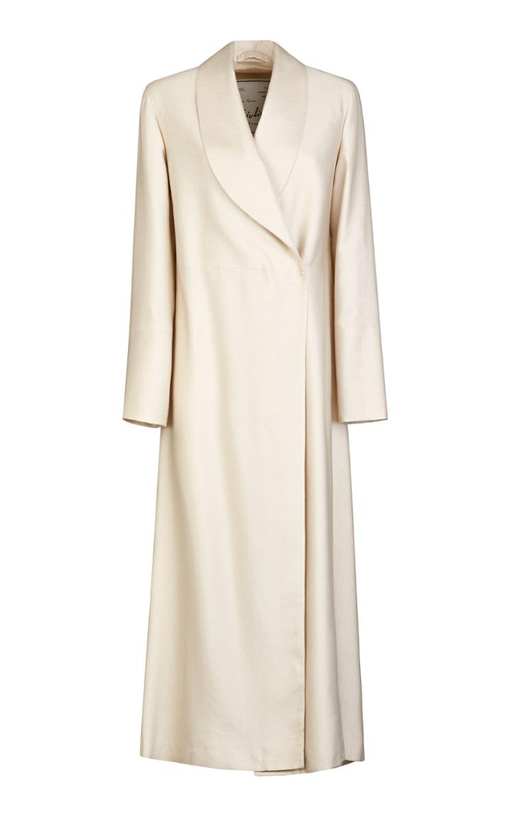 Giuliva Heritage Angelica Shawl Collar Silk Cashmere-blend Dress Coat