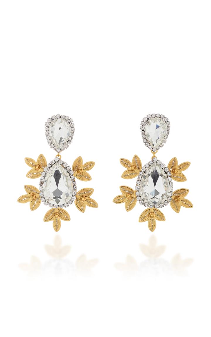 Mallarino Garance 24k Gold Vermeil And Crystal Earrings