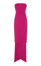 Moda Operandi Rebecca Vallance Andie Tie-detailed Textured Strapless Midi Dress