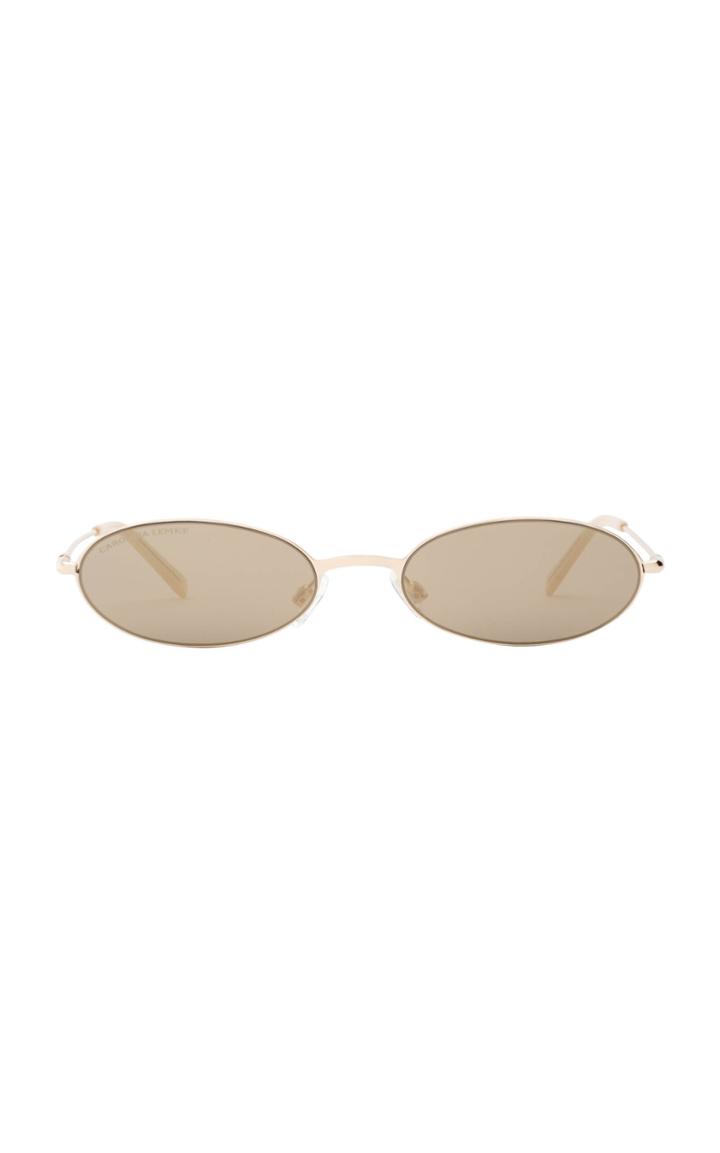 Carolina Lemke X Kim Kardashian West Sand Round-frame Acetate Sunglass