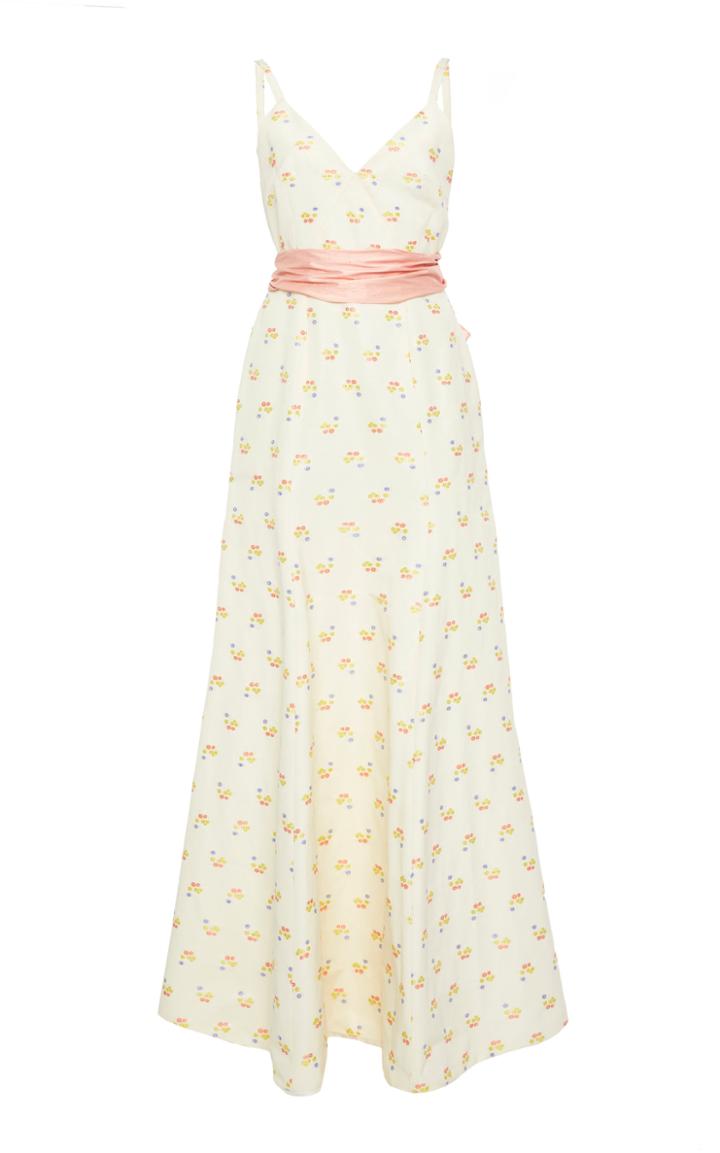 Markarian Charles Floral Faille Gown