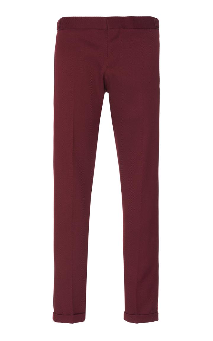 Thom Browne Low-rise Side-stripe Wool-blend Trousers