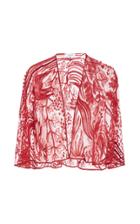 Zuhair Murad Fresque Embellishe Silk-organza Cape