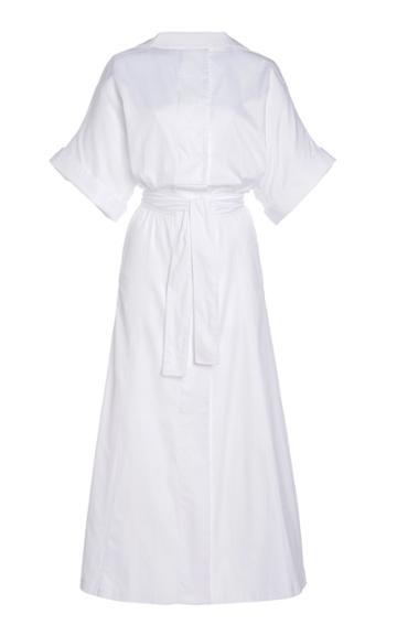 Esse Studios Belted Cotton-poplin Maxi Dress