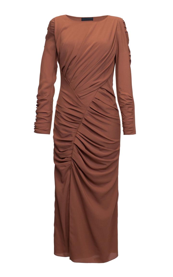 Lake Studio Ruched Crepe Midi Dress