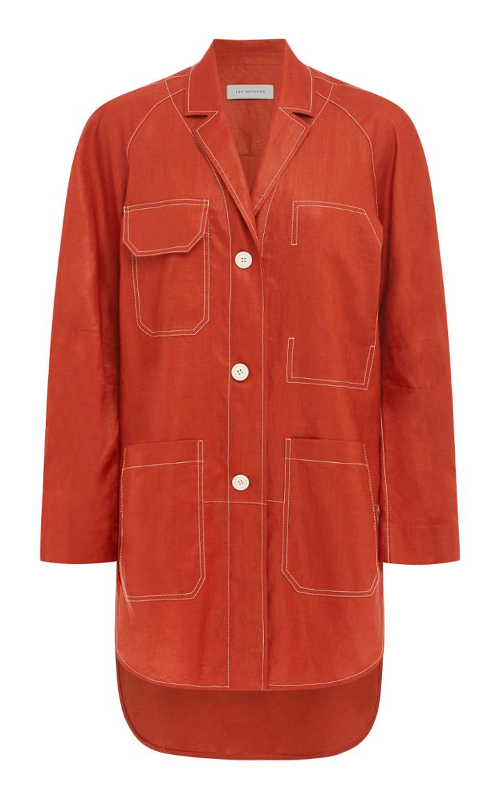 Lee Mathews Phoebe Relaxed Linen Jacket
