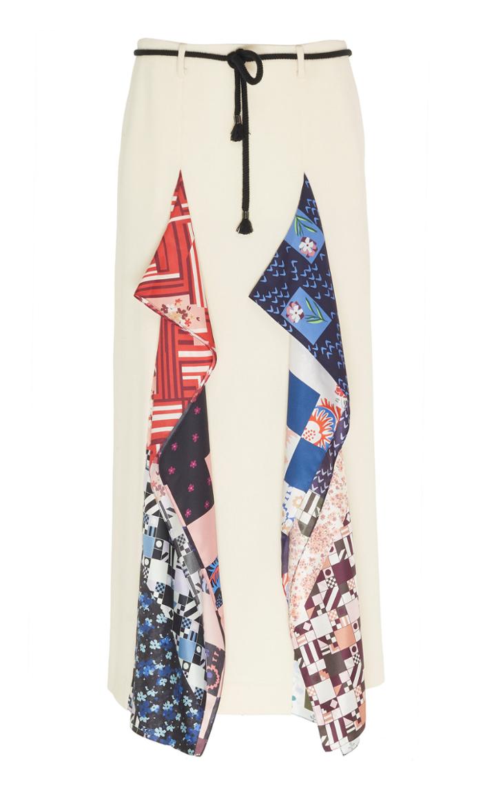 Roland Mouret Julius Wool Crepe Godet Skirt