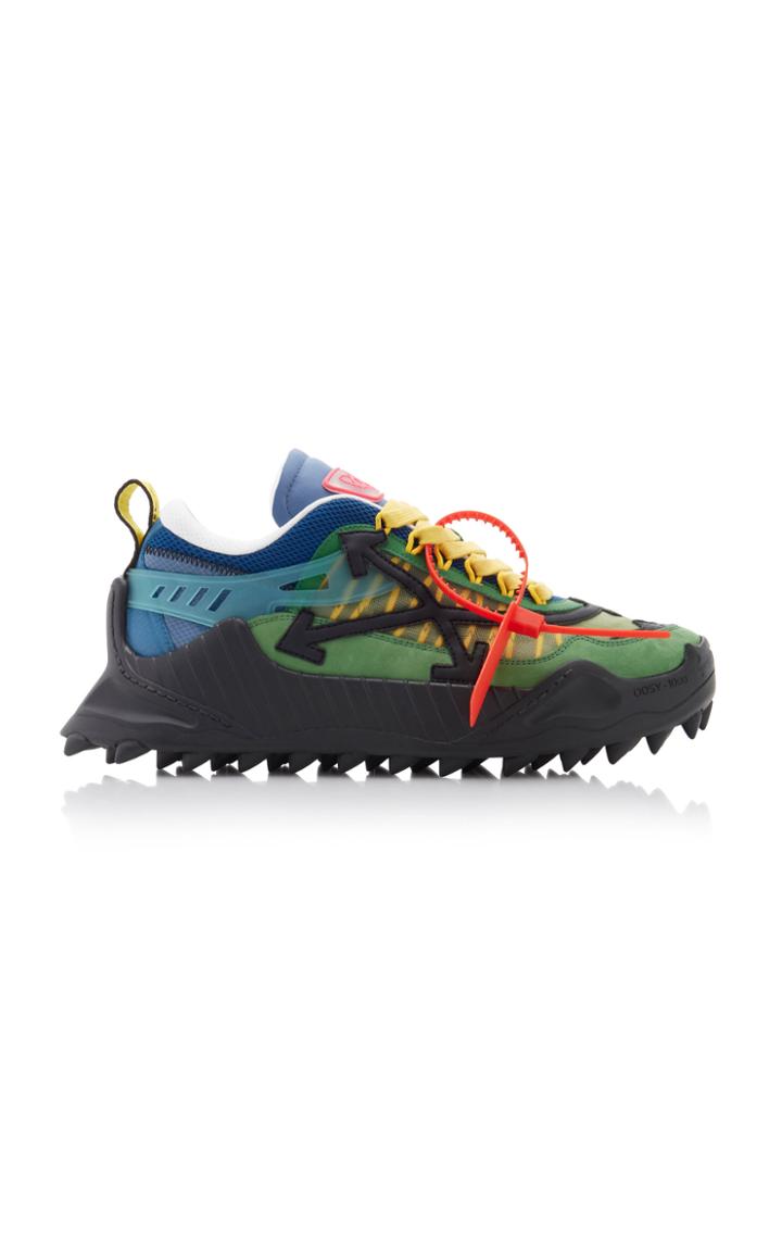 Off-white C/o Virgil Abloh Odsy Leather And Mesh Sneakers Size: 40