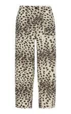 Sea Leo High-waisted Cropped Cheetah-print Cotton Pants