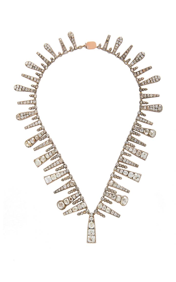 Simon Teakle Antique Diamond Fringe Necklace