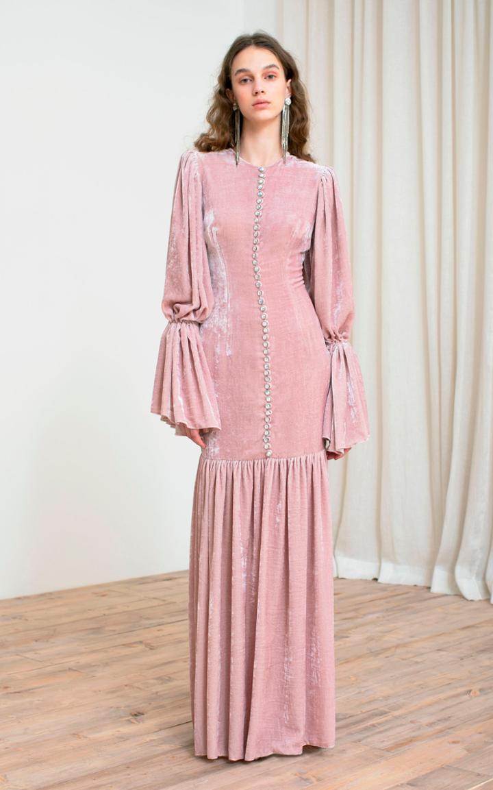 Moda Operandi Sandra Mansour Tes Yeux Velvet Gown