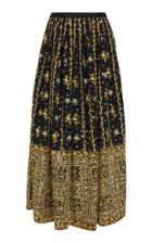Ulla Johnson Aisha Embroidered Linen-cotton Blend Maxi Skirt