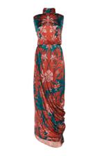 Moda Operandi Johanna Ortiz Allure Senses Draped Silk Maxi Dress Size: 2