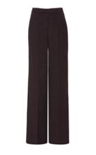 Adam Lippes Stretch Canvas Mid-rise Wide-leg Trousers
