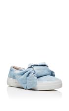 Joshua Sanders Azure Denim Bow Sneakers