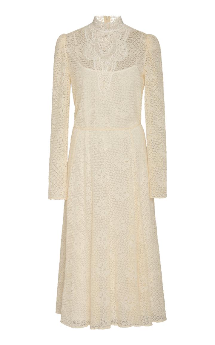 Philosophy Di Lorenzo Serafini High-neck Lace Midi Dress