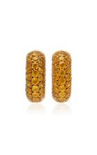 Gioia 18k Gold And Yellow Sapphire Hoop Earrings