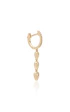 Ef Collection Single 14k Gold And Diamond Huggie Earring