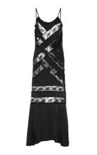 Sir The Label Aries Lace-paneled Silk Maxi Dress