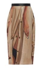 Moda Operandi Boyarovskaya Leather Printed Skirt Size: Xs