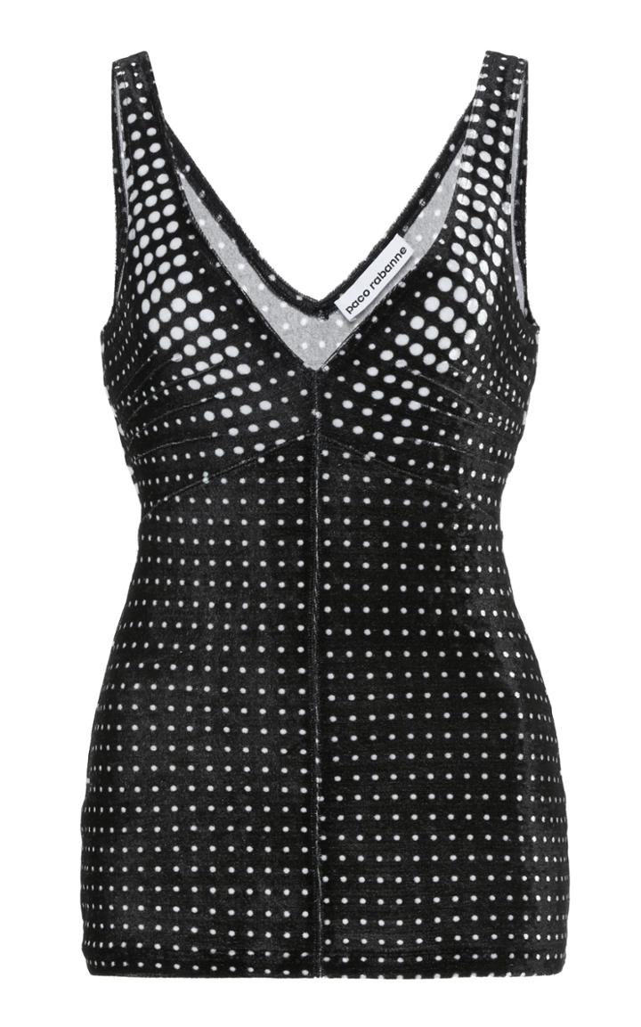 Paco Rabanne Dotted Velvet Tank Top