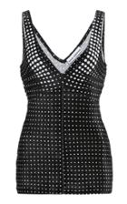 Paco Rabanne Dotted Velvet Tank Top