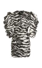 Isabel Marant Farah Zebra-print Stretch-silk Mini Dress