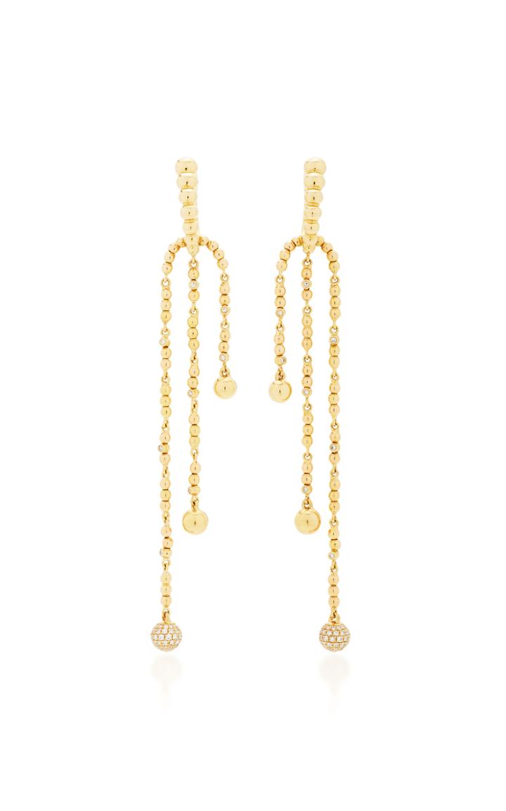 Shay Triple Strand Ball Drop Earrings