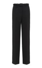 Givenchy Belted Wool-crepe Straight-leg Pants
