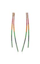 Joanna Laura Constantine Gold-plated Rainbow Crisscross Earrings