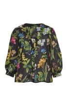 Moda Operandi Cara Cara Mayflower Floral-print Cotton-voile Blouse Size: Xs