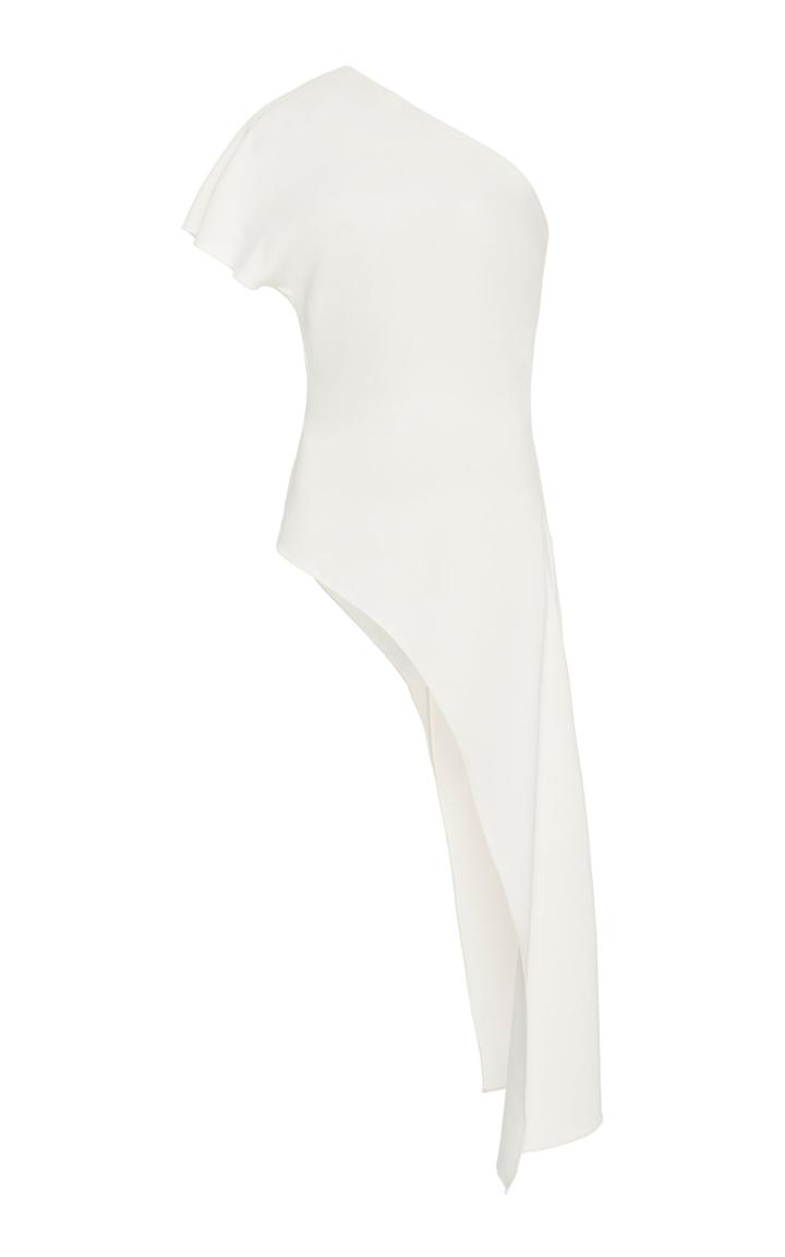 Cushnie One Shoulder Crepe Tunic