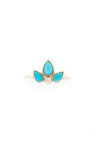 Zo Chicco Turquoise Tear And Diamond Ring