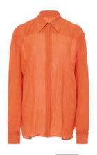 Gabriela Hearst Cruz Button-down Cotton-silk Blend Top