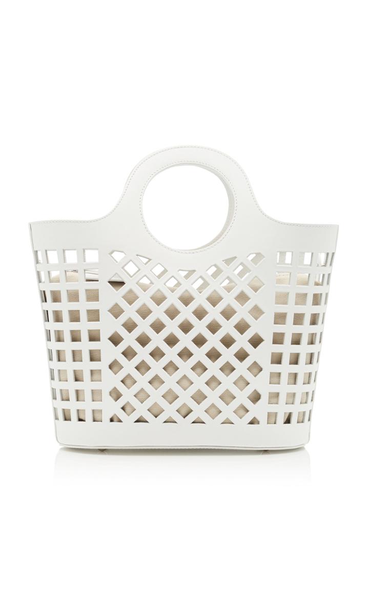 Hereu Colmado Midi Laser-cut Leather Tote
