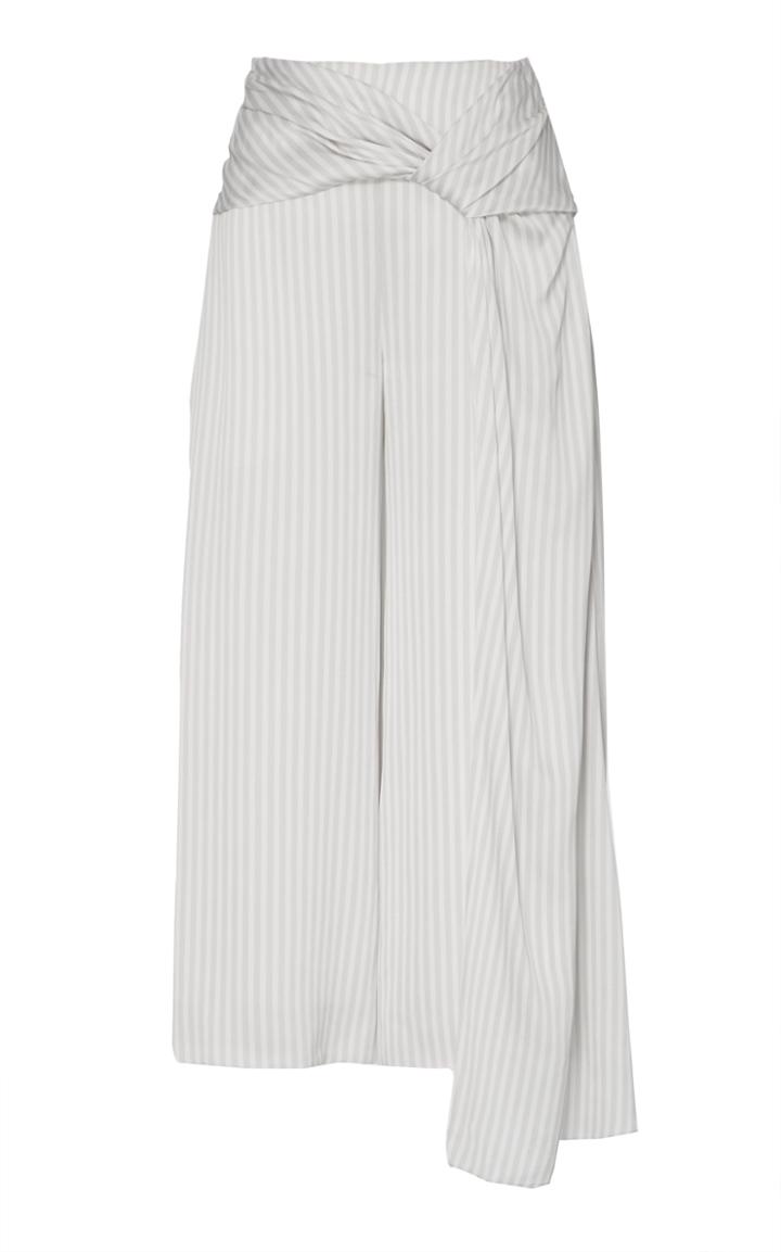 Jonathan Simkhai Stripe Twist Draped Pant