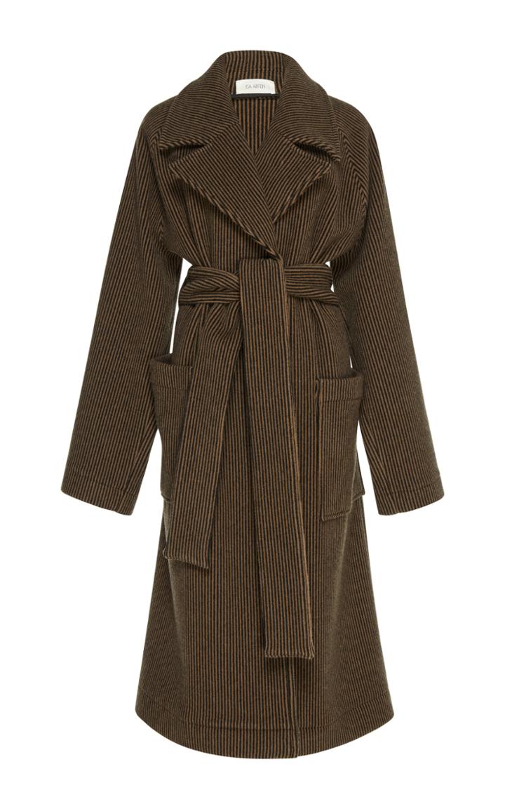 Isa Arfen Cozy Cashmere Stripe Coat