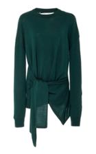 Oscar De La Renta Tie Front Knit Blouse
