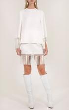 Moda Operandi Andrew Gn Fringed Crepe Top