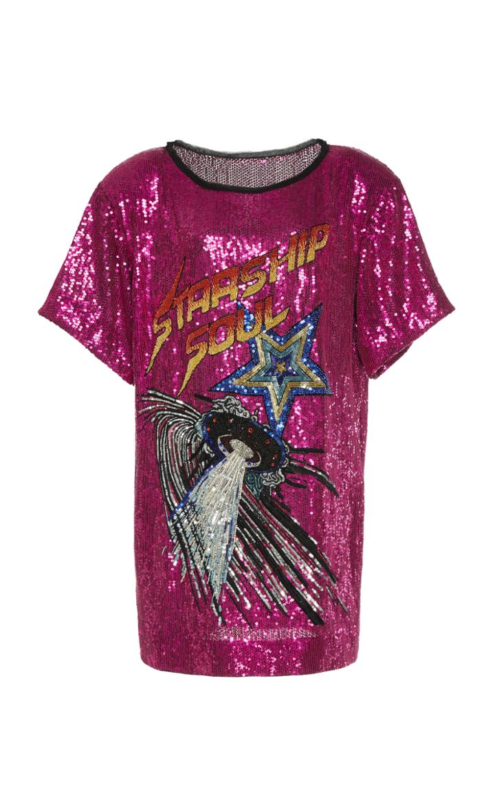 Dundas Bead Embroidered T-shirt Dress