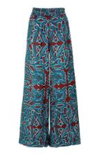 Moda Operandi La Doublej Printed Silk Palazzo Pants