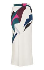 Cushnie Et Ochs Lia Silk Crepe Printed Midi Skirt