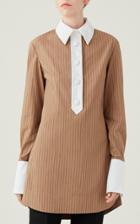 Moda Operandi Marina Moscone Alex Striped Cotton-poplin Shirt