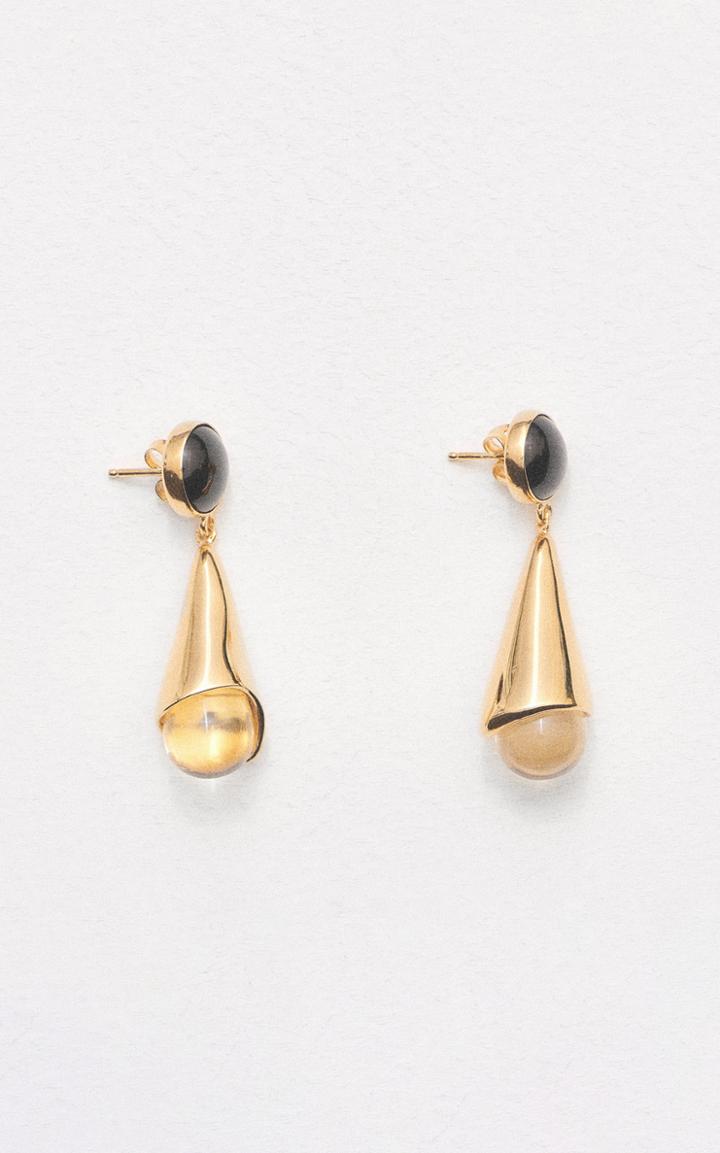 Moda Operandi Sophie Buhai 18k Gold Vermeil And Onyx Anais Earrings