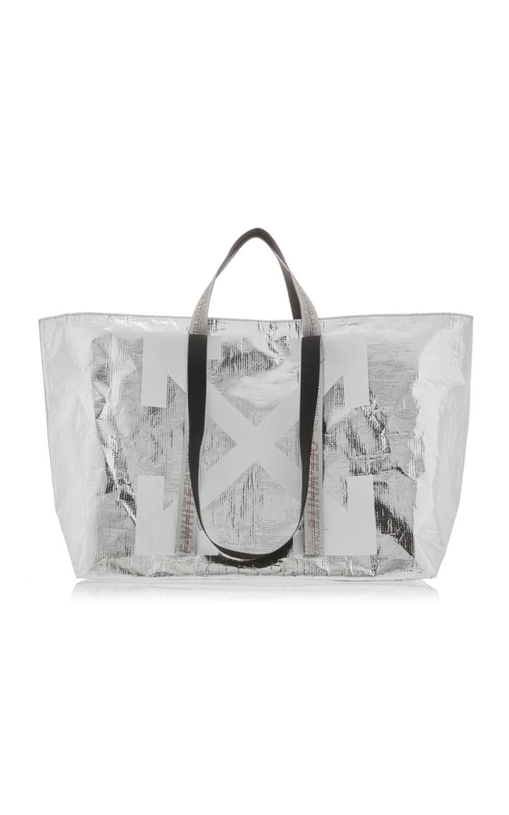 Off-white C/o Virgil Abloh New Commercial Metallic Tote