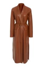 Zeynep Aray Leather Wrap Dress