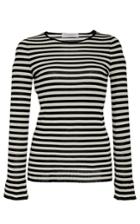 Philosophy Di Lorenzo Serafini Black Striped Long Sleeve Top