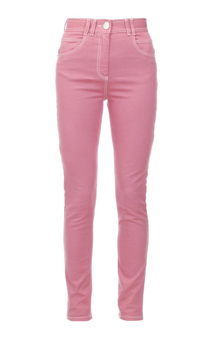 Moda Operandi Balmain High-rise Monogram-detailed Skinny Jeans Size: 36