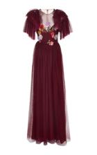 Monique Lhuillier Tiered Point D'espirit Gown