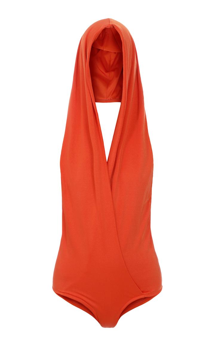 Moda Operandi Balmain Hooded Wrap Swimsuit Size: 36